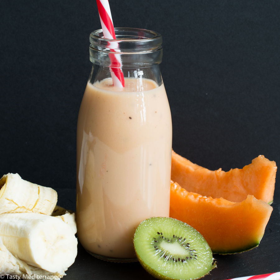 Energizing Melon, banana &amp; kiwi smoothie – Tasty Mediterraneo