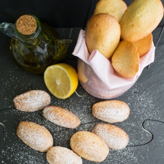 Lemon & olive oil madeleines