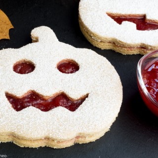 Jam filled olive oil tea biscuits