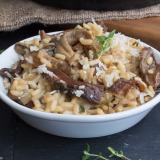 Risotto aux cèpes, thym et romarin