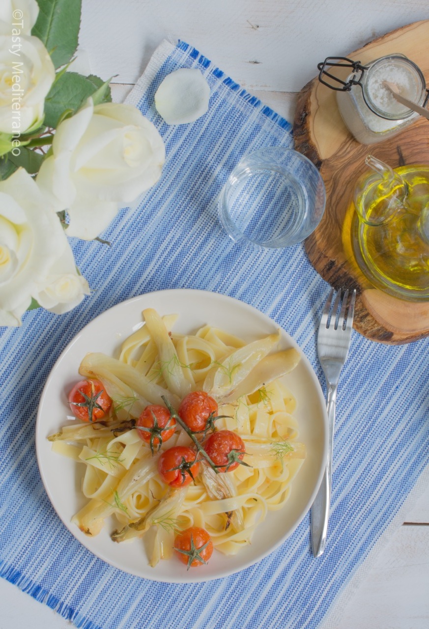 tasty-mediterraneo-roasted-fennel-tomato-tagliatelle