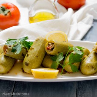 Calabacines rellenos a la libanesa veganos