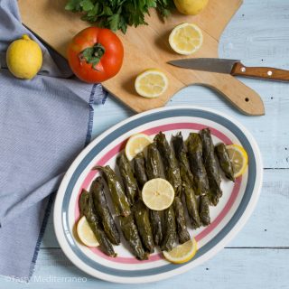 Lebanese stuffed Swiss chard leaves