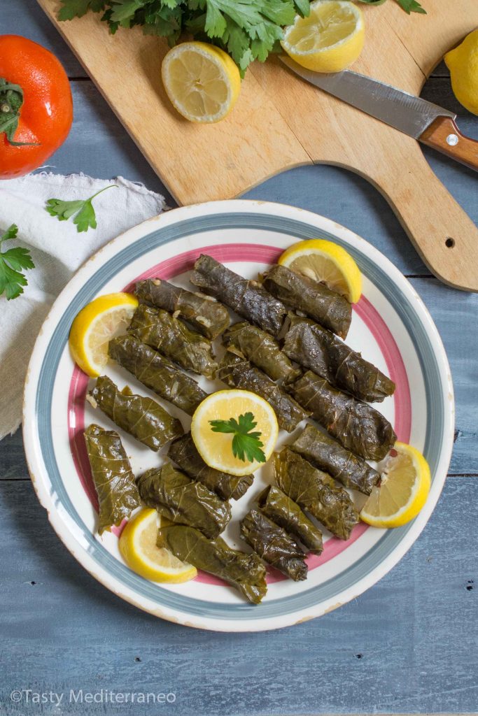 Lebanese stuffed grape leaves Vegan Tasty Mediterraneo
