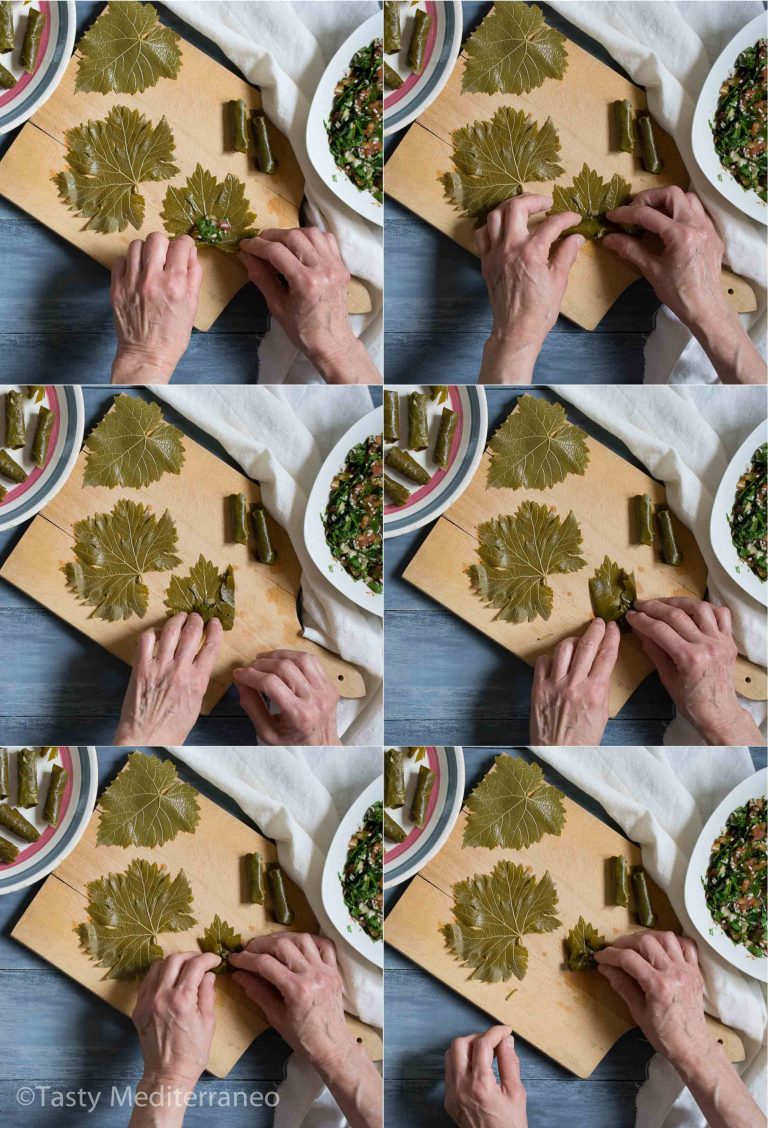 Hojas de parra rellenas a la libanesa Receta vegana Tasty Mediterraneo