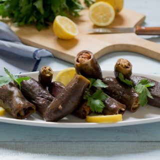 Lebanese stuffed aubergine