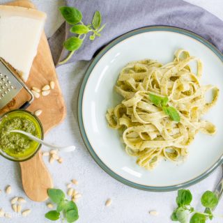 Tagliatelle with fresh oregano pesto