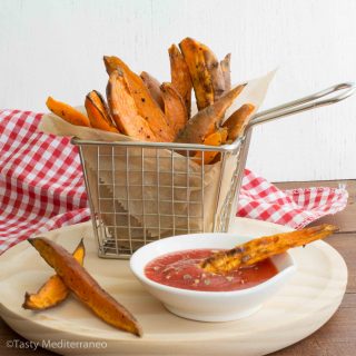 Frites de patate douce au four