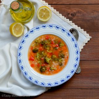 Soupe de riz aux légumes