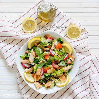 Lebanese fattoush salad