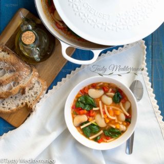 Pasta e Fagioli (Mediterranean white beans and pasta soup)