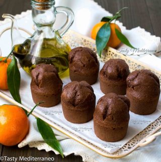 Muffins à la mandarine, cacao et huile d’olive