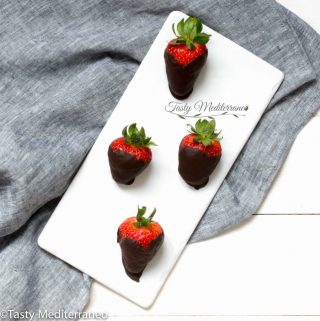 Dark chocolate covered strawberries